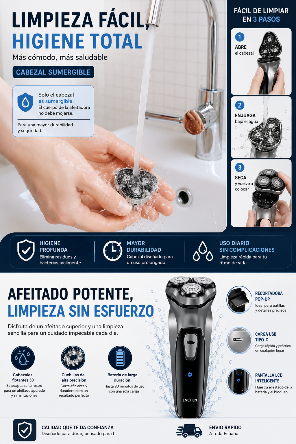 ENCHEN Blackstone 3D Rotary Shaver